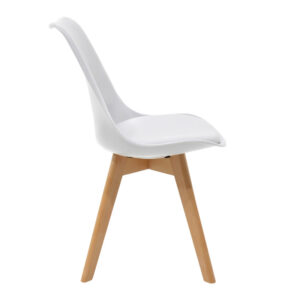 271 000001 2 Chair Gaston Argos The Classic PP-PU white-natural leg 48x55x83cm