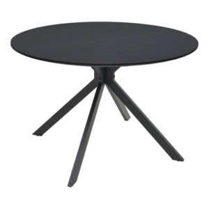 Table Xuson Argos The Classic black mdf and metal legs D120x75cm