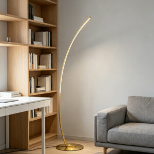 Floor light Archer Argos The Classic led metal in gold color 70x28x165cm