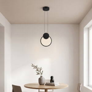 Ceiling light Ganden Argos The Classic led metal in black color D26.5x20cm