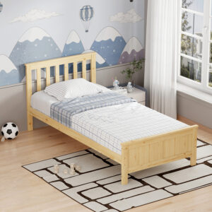 Bed Neranda Argos The Classic pine wood in natural color 90x190cm