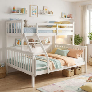 Armonia Argos The Classic children's bunk bed, pine wood, white, 90/140x190cm