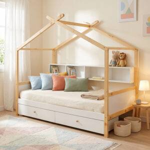 Children's bed Discovery Montessori Argos The Classic pine wood white-natural 90x190cm