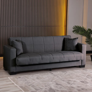 3-seater sofabed Vox Argos The Classic with storage space anthracite fabric 210x84x83cm