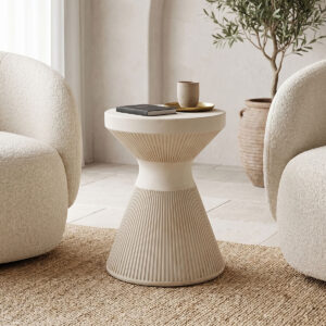 Vartio Argos The Classic MGO cream side table D49x66cm