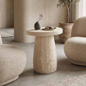 Morena Argos The Classic MGO cream side table D50x61.5cm