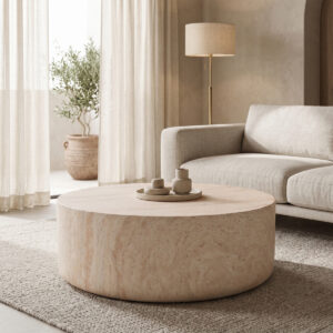 Ingendo Argos The Classic MGO travertine look coffee table D90x33cm