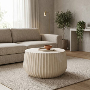 Rongo Argos The Classic coffee table, MGO cream, D80x41cm
