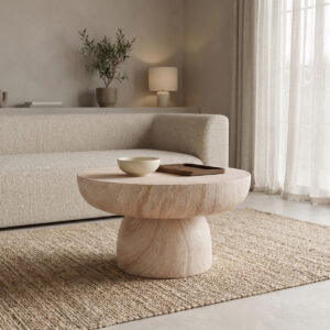 Coffee table Nuebo Argos The Classic MGO travertine look D70x41.5cm