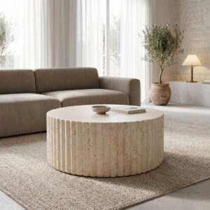 Coffee table Binero Argos The Classic MGO travertine look D106x45cm
