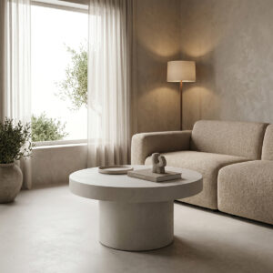 Coffee table Umbra Argos The Classic MGO light grey D80x31.5cm