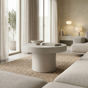 Coffee table Umbra Argos The Classic MGO light grey D64.5x43cm