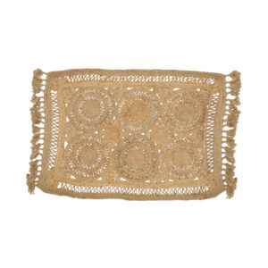 Rug Adena Argos The Classic jute with fringes in natural color 120x180cm