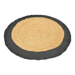 Rug Tefeton Argos The Classic jute in black and natural color D150cm