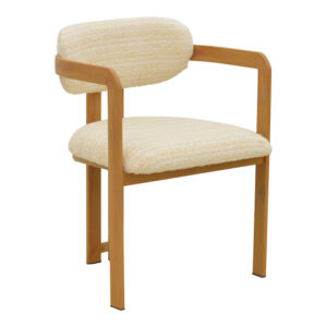 Armchair Berdona Argos The Classic black and beige fabric-natural color metal leg 57x47x78cm
