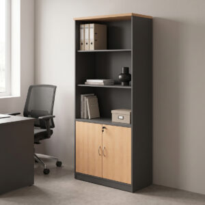Professional bookcase Fesialo Argos The Classic natural-anthracite 80x40x180cm