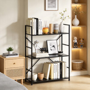 Bookcase-rack Manlo Argos The Classic black metal 58.6x23.5x80cm