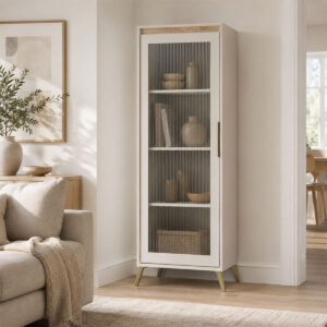 Showcase Belka Argos The Classic cream with oak 55.6x45x152.6cm