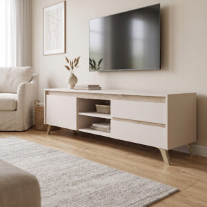 Tv stand Belka Argos The Classic cream with oak 155x45x53.6cm