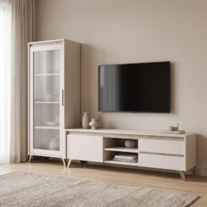 Living room set Belka Argos The Classic cream with oak color 210x45x152.6cm
