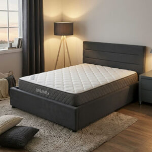 Bed with mattress and storage space Molito-Dreamer Argos The Classic velvet anthracite 120x200cm