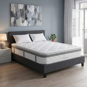 Bed with mattress Nevil-Utopia Argos The Classic anthracite fabric 150x200cm