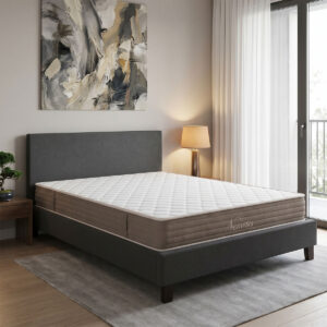 Bed with mattress Nevil-Nemesis Argos The Classic anthracite fabric 150x200cm