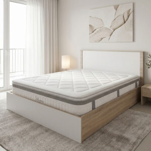 Bed with mattress Athos Utopia Argos The Classic sonoma and white 160x200cm