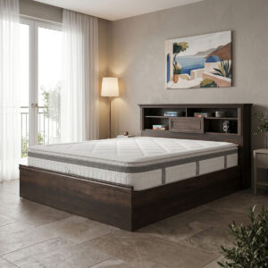 Bed with mattress Mozart Utopia Argos The Classic walnut 160x200cm
