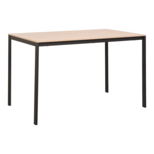 200 001890 2 Dining set with Aurora mocha Chairs and Faragio Table black in natural shade 120x75x75cm Set 5pcs