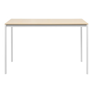 200 001897 3 Dining Table with Chairs Julita white and Table Faragio white with natural shade 120x75x75cm Set 5pcs