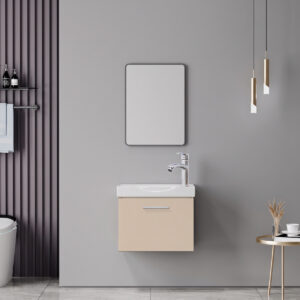 Renza Mentis Argos The Classic vanity with washbasin faucet and mirror in cappuccino and chrome