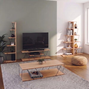 Student living room furniture package Tars Argos The Classic sonoma black 4-piece set