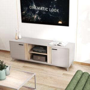 Tv stand Polenio Argos The Classic cappuccino with natural color 150x40x53cm
