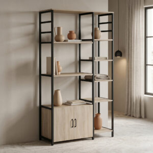 Floor shelf Ranea Argos The Classic sonoma-black 85x32x150cm