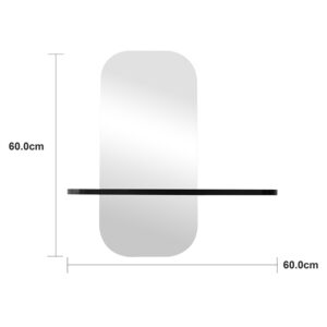233 000055 3 mirror Lunaria Argos The Classic black MDF 60x11.5x60cm