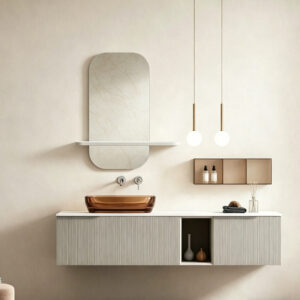 233 000056 1 mirror Lunaria Argos The Classic white MDF 60x11.5x60cm
