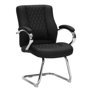 Visitor chair Thiodore Argos The Classic black PU 67x49.5x100cm