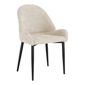 Chair Finda Argos The Classic white fabric with black metal leg 59x58x86.5cm