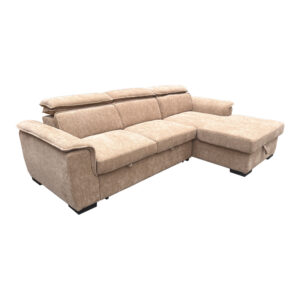 Left corner sofa-bed Lemance Argos The Classic beige fabric 251x168x82cm