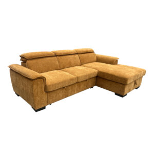 Left corner sofa-bed Lemance Argos The Classic camel fabric 251x168x82cm