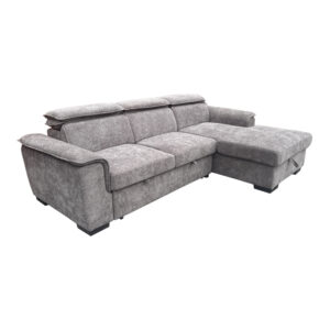 Left corner sofa-bed Lemance Argos The Classic grey fabric 251x168x82cm