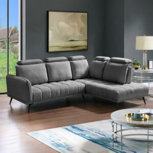 Left corner sofa Serkas Argos The Classic grey fabric 268x100x105cm