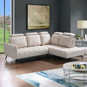 Left corner sofa Serkas Argos The Classic beige fabric 268x100x105cm
