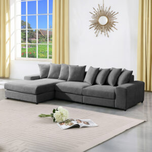 Right corner sofa Gerando Argos The Classic anthracite fabric 336x179x83cm