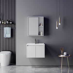 Chinky Argos The Classic white countertop with sink and mirror