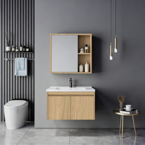 Sinkea Argos The Classic oak countertop with sink and mirror