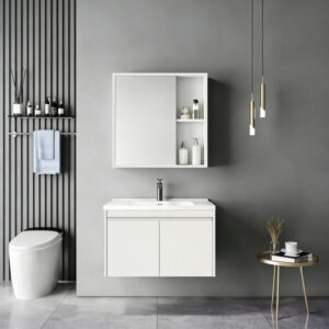 Sinkea Argos The Classic white countertop with sink and mirror
