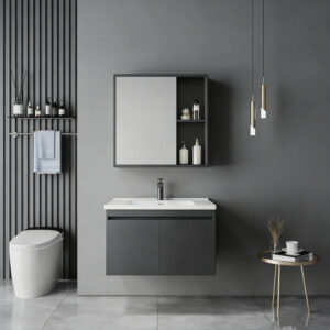Sinkea Argos The Classic anthracite countertop with sink and mirror