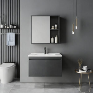 Sinkea Argos The Classic anthracite color countertop with sink and mirror